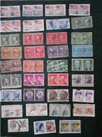 Lot  42 Paires  Timbres USA (poste Et Poste Aérienne) - Strips & Multiples