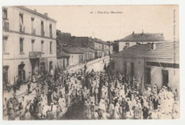 CPA (ALGERIE)  SOUK AHRAS FETE D ' UN MARABOUT - ( BELLE ANIMATION )-CIRCULEE-6/11/1904  TBE - Souk Ahras