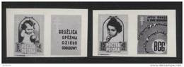 POLAND 1948 FIGHT AGAINST TB TUBERCULOSIS BLACK PRINTS MNH Disease Health Children Medicine - Prove & Ristampe