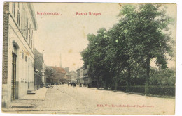 INGELMUNSTER - RUE DE BRUGES - ROND 1910 - GEKLEURD - Ingelmunster