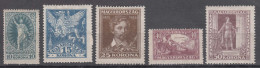 Hungary 1923 Mi#369-373 Mint Hinged - Nuovi