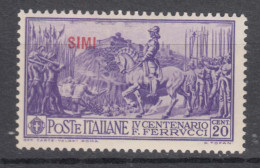 Italy Colonies Egeo Simi 1930 Ferrucci Sassone#12 Mint Hinged - Egeo (Simi)