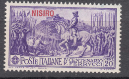 Italy Colonies Aegean Islands Egeo Nisiros (Nisiro) 1930 Ferrucci Sassone#12 Mi#26 VII Mint Hinged - Ägäis (Nisiro)