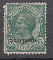 Italy Colonies Aegean Islands Egeo Scarpanto 1912 Sassone#2 Mi#4 XI Mint Never Hinged - Egeo (Scarpanto)