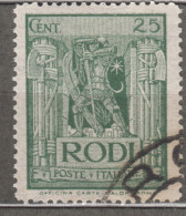 Italy Colonies Aegean Islands Egeo Rhodes (Rodi) 1932 Sassone#59 Perf. 14, Used - Egée