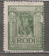 Italy Colonies Aegean Islands Egeo Rhodes (Rodi) 1932 Sassone#59 Perf. 14, Mint Hinged - Egée