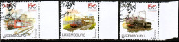 LUXEMBOURG, LUXEMBURG 2009,SATZ  MI  1838 - 1840, 150 JAHRE EISENBAHN,  ESST GESTEMPELT, OBLITERE - Oblitérés