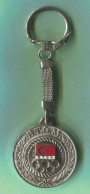 Athletics - B.T.G.M. Turkey Federation NOC Olympic, Enamel Vintage Keychain Keyring - Leichtathletik