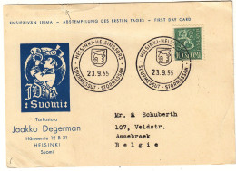 Finlande - Carte Postale De 1955 - Oblit Helsinki - - Covers & Documents