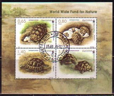 BULGARIA / BULGARIE - 2016 - WWF - Fauna - Tortues / Turtes -  Bl Used - Oblitérés