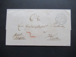 Dänemark AD Hamburg Um 1850 Faltbrief Ohne Inhalt K2 KDOPA Hamburg Nach Heide / Rücks. Lacksiegel Welk - Lettres & Documents