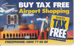 TARJETA DE MALTA DE AIRPORT SHOPPING TAX FREE - Malte