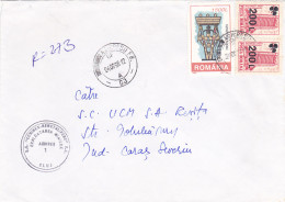 HOTEL OVERPRINT STAMP, TRINITY STAMPS ON REGISTERED COVER, 1998, ROMANIA - Covers & Documents