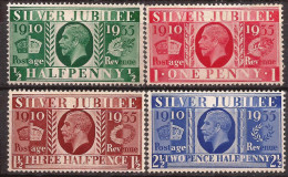 Gran Bretaña - Fx. 3636 - Yv.  201/4 - Jorge V - 25º Aniversario - 1935 - * - Unused Stamps