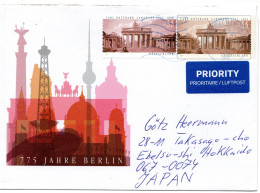 68576 - Bund - 2023 - 55c SoGABf "775 Jahre Berlin" M ZusFrankatur Per Lp BRIEFZENTRUM 79 -> Japan - Covers & Documents