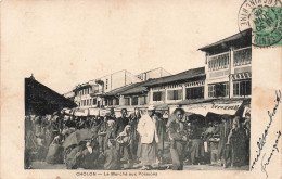 Viet Nam - Cholon - Le Marché Aux Poissons - Animé - Oblitéré Saigon Centre 1906 -  Carte Postale Ancienne - Viêt-Nam