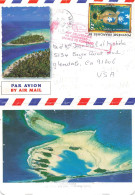 LETTRE. 1987. POLYNESIE. PUNA'AUIA. ILE TAHITI. POUR USA. NOT DELIVERABLE. PEINTURE C. DE DINECHIN - Covers & Documents