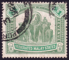 FEDERATED MALAY STATES FMS 1922 $1 Wmk.MSCA Sc#73 USED @TE188 - Federated Malay States