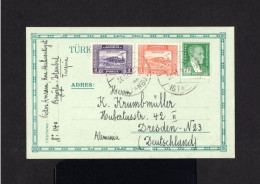 S4180-TURKEY-OLD OTTOMAN POSTCARD ISTANBUL To DRESDEN (germany) 1935.WWII.Carte Postale TURQUIE - Covers & Documents