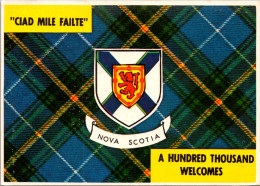 Canada Nova Scotia Coat Of Arms "Ciad Mile Failte" A Hundred Thousand Welcomes - Autres & Non Classés