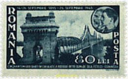 57446 MNH RUMANIA 1945 50 ANIVERSARIO DEL PUENTE DE CERNAVODA - Autres & Non Classés