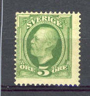 SUE Yv. N° 41  *  5 ö Vert-jaune  Oscar II  Cote 3 Euro BE  2 Scans - Ungebraucht