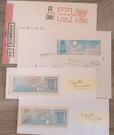 1986-90 - MOG - 2 Lettres Et 2 Vignettes Impression Inversées - 1990 Type « Oiseaux De Jubert »