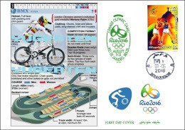 ALGERIE ALGERIA 2016 - FDC Olympic Games Rio 2016 BMX Cycling Olympische Spiele Olímpicos Olympics Cyclisme - Sommer 2016: Rio De Janeiro