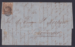 Buenos Aires (Argentina), Scott 1 Tied On 1858 Folded Letter To URUGUAY, W/ RPSL - Buenos Aires (1858-1864)