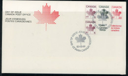 Canada FDC 1982 "Booklet Pane" - Brieven En Documenten