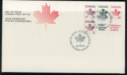 Canada FDC 1982 "Booklet Pane" - Cartas & Documentos