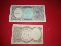 BILLET EGYPTE 5 ET 10 PIASTRES THE ARAB REPLUBLIC OF EGYPT à Dater Voir Photos - Egypte