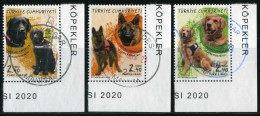 Türkiye 2020 Mi 4565-4567 Service Dogs, German Shepherd, Golden Retriever, Assistance Dog - Used Stamps