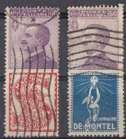 ITALIA - 1924/1925 - Due Francobolli Pubblicitari Usati: Unificato 12 E 16, Come Da Immagine. - Reklame