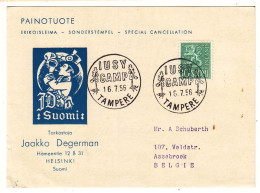 Finlande - Carte Postale De 1956 - Oblit Tampere - - Covers & Documents