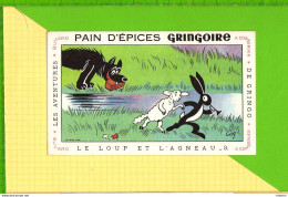 BUVARD & Blotting Paper : Pain D'Epices GRINGOIRE  .Fables De La Fontaine : Le Loup Et L' Agneau - Gingerbread