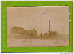 Carte Photo : MERVILLE : Travaux Des Champs (Flandres Nord ) Moisson Battage Des Cereales  Entrepreneur Brunueel - Merville