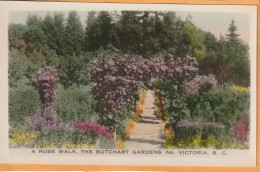 Butchart Gardens Victoria BC Canada Old Real Photo Postcard - Victoria