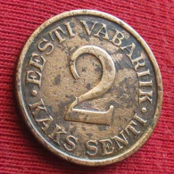 Estonia 2 Senti 1934  Estonie #5 W ºº - Estonie