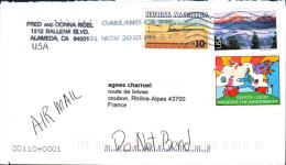 USA ETATS UNIS AFFRANCHISSEMENT COMPOSE SUR LETTRE POUR LA FRANCE 2010 - Storia Postale