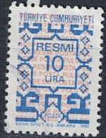 Türkei Turkey Turquie - Dienst/Service Ornamente (MiNr: 181) 1986 - Gest Used Obl - Dienstmarken