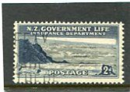 NEW ZEALAND - 1947  INSURANCE  LIGHTHOSES  2d  FINE USED - Errors, Freaks & Oddities (EFO)