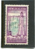 NEW ZEALAND - 1947  INSURANCE  LIGHTHOSES  3d  FINE USED - Errors, Freaks & Oddities (EFO)