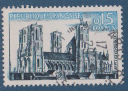 Cathédrale De Laon,  N° 1235, Petite Variété, Nuages Noirs ( V2307B/7.4) - Used Stamps