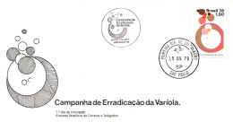 1978 Brazil FDC Topic Cover Health Varíola Campaign - FDC