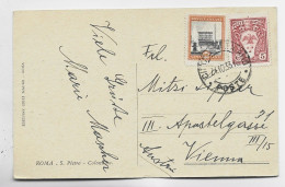VATICANE 5C+20C CARTOLINA CITTA 24.10.1933 TO AUSTRIA - Brieven En Documenten