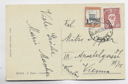 VATICANE 5C+20C CARTOLINA CITTA 24.10.1933 TO AUSTRIA - Lettres & Documents