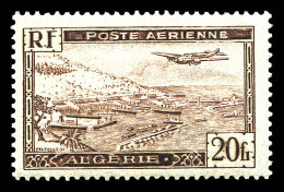 N°4A, Avion Survolant La Rade D'Alger Type II, TB  Qualité: **  Cote: 300 Euros - Luftpost