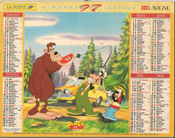 Calendrier - Almanach Du Facteur 1997 - Rhône - 69 - Dingo & Max - Le Bossu De Notre-Dame - Walt Disney - BE - Grand Format : 1991-00