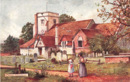 RELIGION - Eglise - Penn Church - Cimetière - Tableau - Colorisé - Carte Postale Ancienne - Iglesias Y Las Madonnas